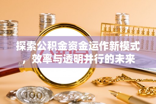 安义探索公积金资金运作新模式，效率与透明并行的未来