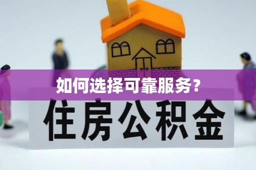 安义如何选择可靠服务？